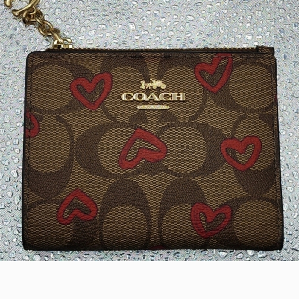 Coach Heart Snap Wallet
